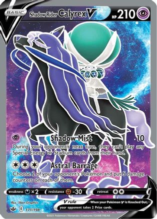 Shadow Rider Calyrex V (Full Art) 171 - Holofoil SWSH06 Chilling Reign - Ultra Rare