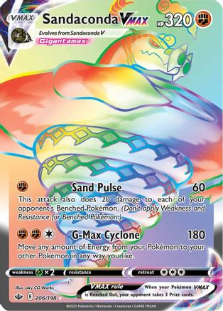 Sandaconda VMAX (Secret) 206 - Holofoil SWSH06 Chilling Reign - Secret Rare