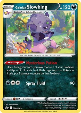 Galarian Slowking 098 - Reverse Holofoil SWSH06 Chilling Reign - Holo Rare
