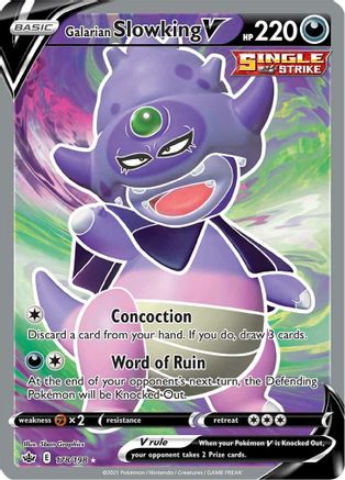 Galarian Slowking V (Full Art) 178 - Holofoil SWSH06 Chilling Reign - Ultra Rare