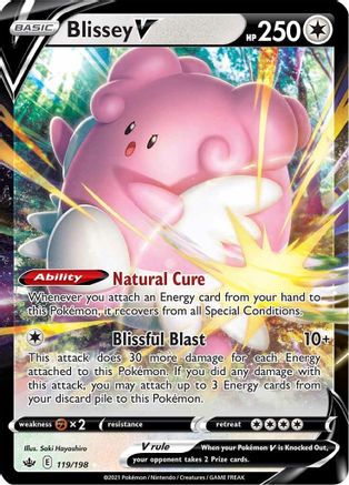 Blissey V 119 - Holofoil SWSH06 Chilling Reign - Ultra Rare
