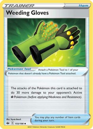 Weeding Gloves 155 - Reverse Holofoil SWSH06 Chilling Reign - Uncommon