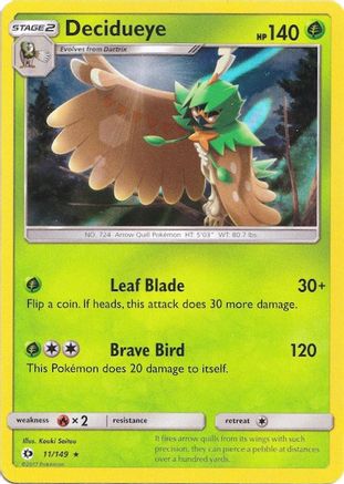 Decidueye (Water Web Holo) 011/149 - Holofoil Miscellaneous Cards & Products - Holo Rare