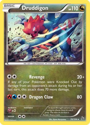 Druddigon - 70/106 (Flashfire)/106 Deck Exclusives - Rare