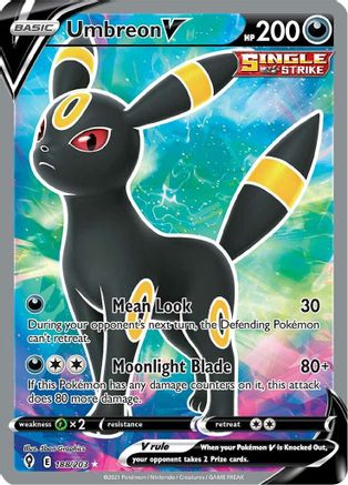 Umbreon V (Full Art) 188 - Holofoil SWSH07 Evolving Skies - Ultra Rare