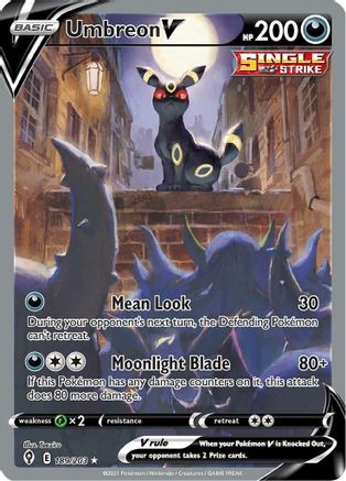 Umbreon V (Alternate Full Art) 189 - Holofoil SWSH07 Evolving Skies - Ultra Rare