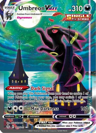 Umbreon VMAX (Alternate Art Secret) 215 - Holofoil SWSH07 Evolving Skies - Secret Rare