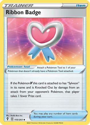 Ribbon Badge 155 - Reverse Holofoil SWSH07 Evolving Skies - Uncommon