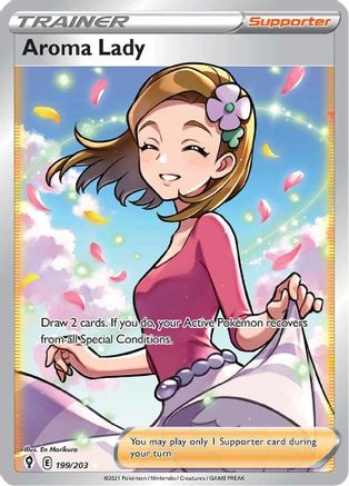 Aroma Lady (Full Art) 199 - Holofoil SWSH07 Evolving Skies - Ultra Rare