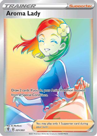 Aroma Lady (Secret) 221 - Holofoil SWSH07 Evolving Skies - Secret Rare