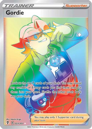 Gordie (Secret) 223 - Holofoil SWSH07 Evolving Skies - Secret Rare