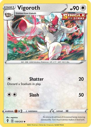 Vigoroth 130 SWSH07 Evolving Skies - Uncommon