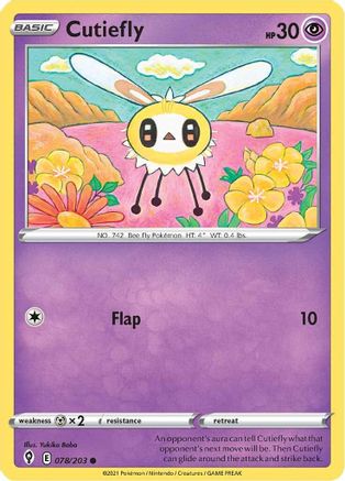Cutiefly 078 SWSH07 Evolving Skies - Common