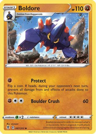 Boldore 087 SWSH07 Evolving Skies - Uncommon