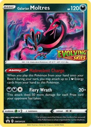 Galarian Moltres (Prerelease) SWSH125 - Holofoil SWSH Sword & Shield Promo Cards - Promo