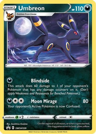 Umbreon SWSH129 - Holofoil SWSH Sword & Shield Promo Cards - Promo