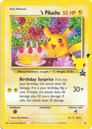 ______'s Pikachu 024 - Holofoil Celebrations Classic Collection - Classic Collection
