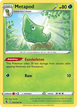 Metapod 002 SWSH08 Fusion Strike - Uncommon
