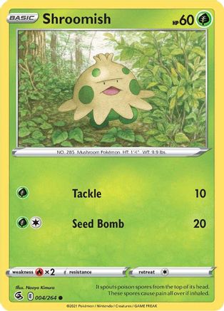 Shroomish 004 - Reverse Holofoil SWSH08 Fusion Strike - Common