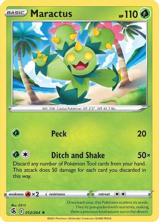 Maractus 012 - Reverse Holofoil SWSH08 Fusion Strike - Rare