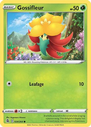 Gossifleur 024 - Reverse Holofoil SWSH08 Fusion Strike - Common