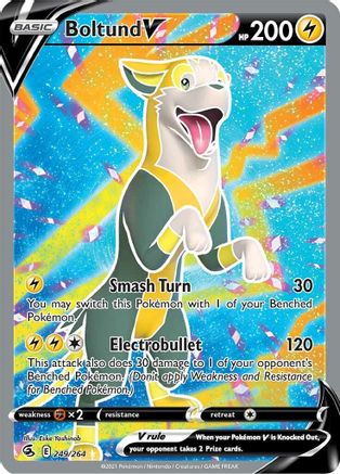 Boltund V (Full Art) 249 - Holofoil SWSH08 Fusion Strike - Ultra Rare