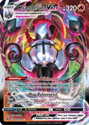 Chandelure VMAX 040 - Holofoil SWSH08 Fusion Strike - Ultra Rare