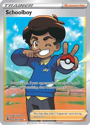 Schoolboy (Full Art) 261 - Holofoil SWSH08 Fusion Strike - Ultra Rare