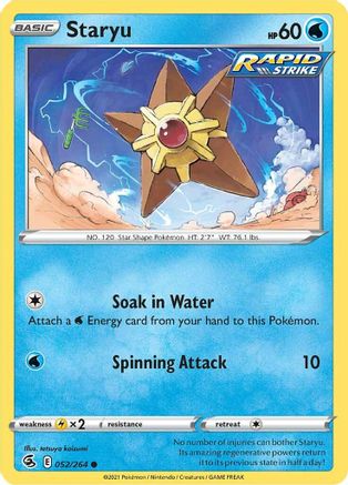 Staryu 052 SWSH08 Fusion Strike - Common