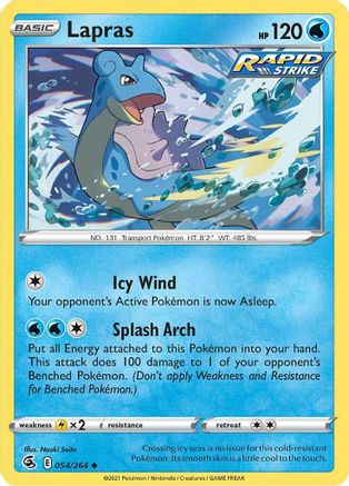 Lapras 054 SWSH08 Fusion Strike - Uncommon