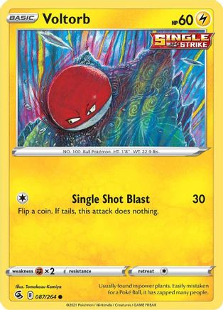 Voltorb 087 - Reverse Holofoil SWSH08 Fusion Strike - Common