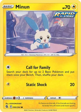 Minun 090 SWSH08 Fusion Strike - Common