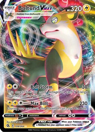 Boltund VMAX 104 - Holofoil SWSH08 Fusion Strike - Ultra Rare