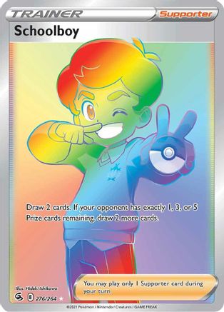 Schoolboy (Secret) 276 - Holofoil SWSH08 Fusion Strike - Secret Rare