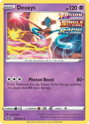 Deoxys 120 - Holofoil SWSH08 Fusion Strike - Holo Rare