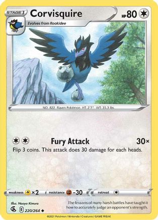 Corvisquire 220 SWSH08 Fusion Strike - Uncommon