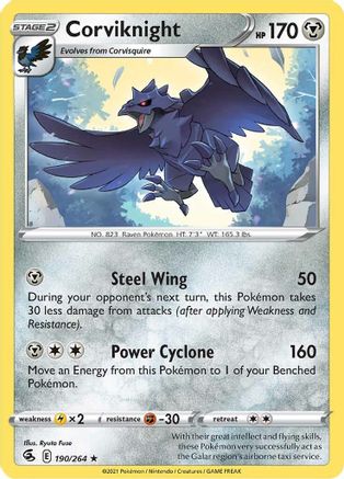 Corviknight 190 SWSH08 Fusion Strike - Rare