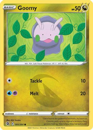 Goomy 195 - Reverse Holofoil SWSH08 Fusion Strike - Common