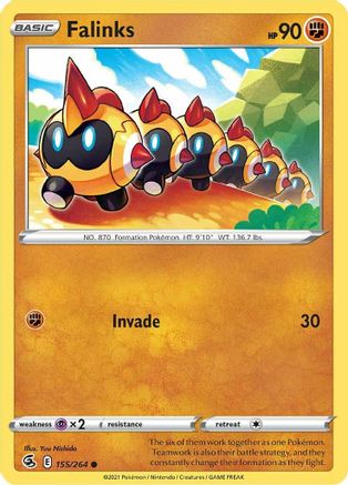 Falinks (155) (155) 155 - Reverse Holofoil SWSH08 Fusion Strike - Common
