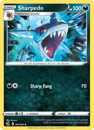 Sharpedo 163 SWSH08 Fusion Strike - Uncommon