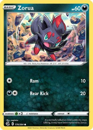 Zorua 170 SWSH08 Fusion Strike - Common