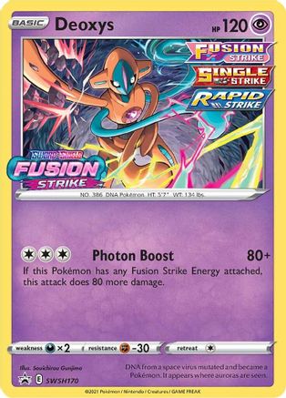 Deoxys (Prerelease) SWSH170 - Holofoil SWSH Sword & Shield Promo Cards - Promo