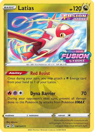 Latias (Prerelease) SWSH171 - Holofoil SWSH Sword & Shield Promo Cards - Promo