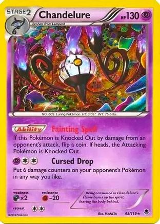 Chandelure - 43/119 (Cosmos Holo)/119 - Holofoil Blister Exclusives - Promo