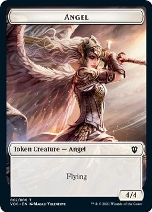 Angel // Clue Double-Sided Token (VOC-2 // 5) - Commander: Innistrad: Crimson Vow