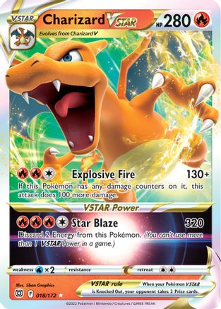 Charizard VSTAR 018 - Holofoil SWSH09 Brilliant Stars - Ultra Rare