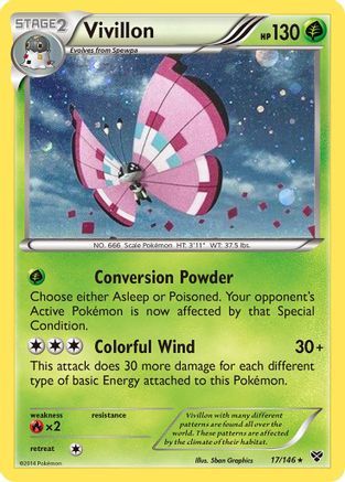 Vivillon - 17/146 (Cosmos Holo)/146 - Holofoil Blister Exclusives - Promo
