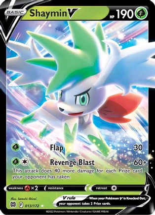 Shaymin V 013 - Holofoil SWSH09 Brilliant Stars - Ultra Rare