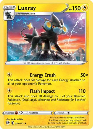Luxray 051 SWSH09 Brilliant Stars - Rare