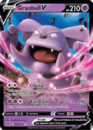 Granbull V 057 - Holofoil SWSH09 Brilliant Stars - Ultra Rare